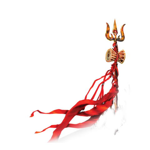 Trishul with flying clothes png