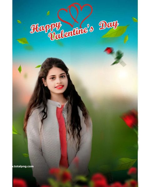 Valentine Day Best Cb Background With Indian Girl