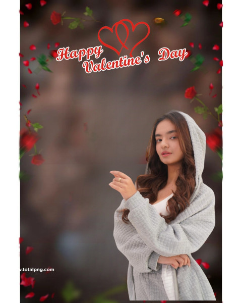 Valentines day cb Background With Girl