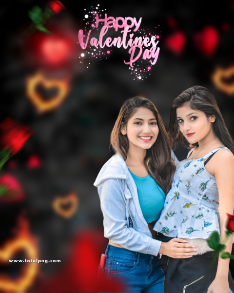 Valentines day Cb Background With Girls