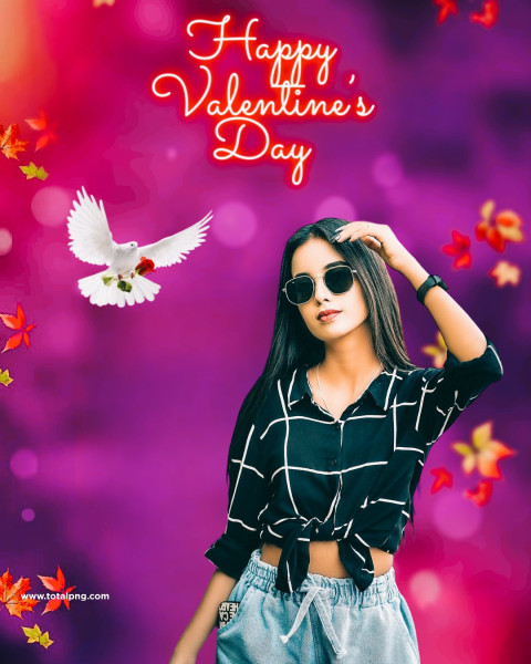 Valentine's Day Photoshop Photo Editing background HD Girl