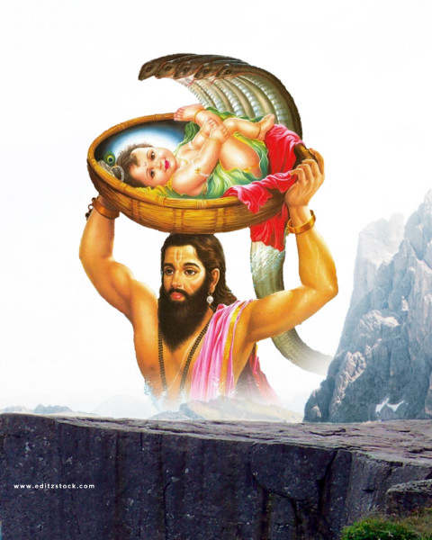 Vasudev Krishna Janmashtami Editing Background