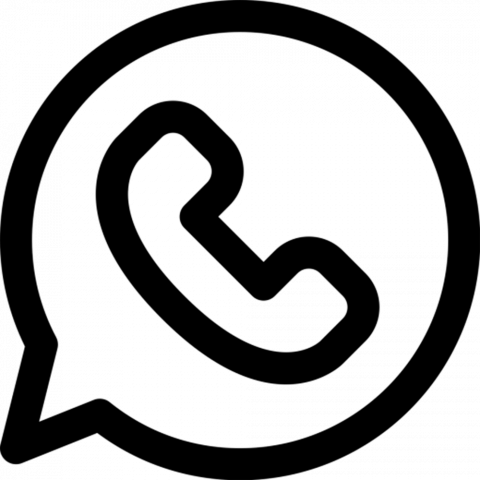 Whatsaap black & white logo png