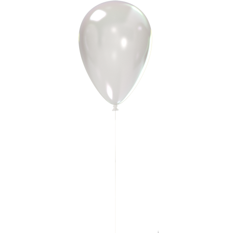 White Curved Balloon PNG Transparent Images Free Download