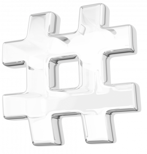 White hastag png transparent images free download
