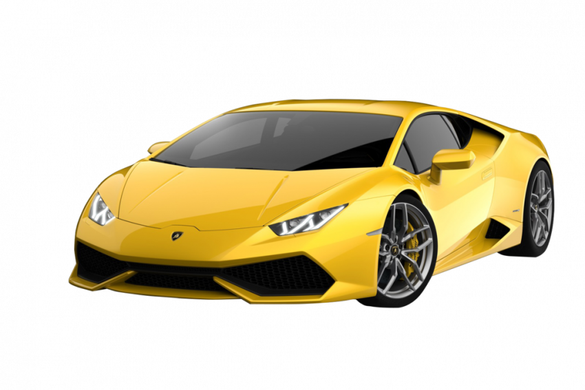 Yellow lamorgini transprent background