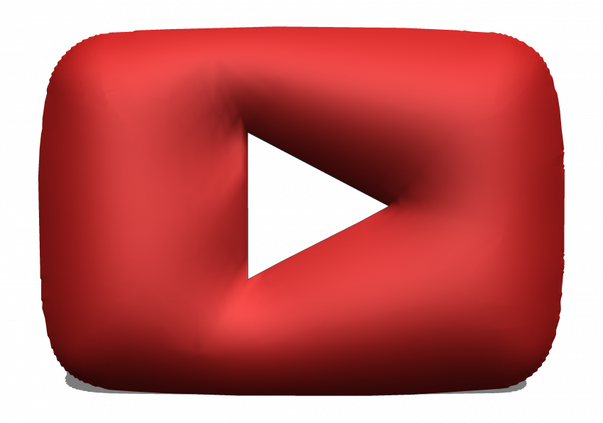 Youtube play 3d transparent png