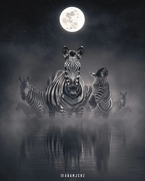 Zebra  editing background