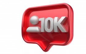 10K followers icon png transparent,3d instagram png images