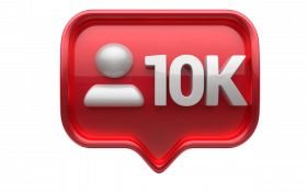 10K followers icon transparent png,3d instagram png images