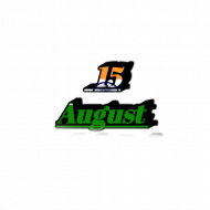 15 august hd text png image