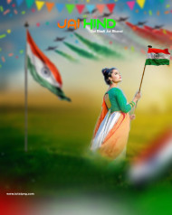 15 August Independence Day Editing Girl Background