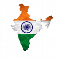15 august india map With Transparent Background