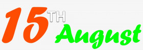 15 august text png