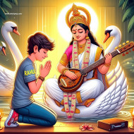 (2000+ ) Top Sarswati Puja Ai Background Image Download