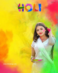 2023 holi girl editingbackground