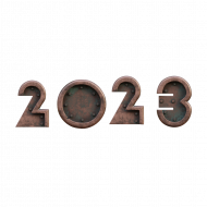 2023 Iron text png,Happy new year 2023 Number png hd