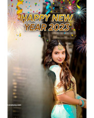 2023 New Year Cb Background With Girl