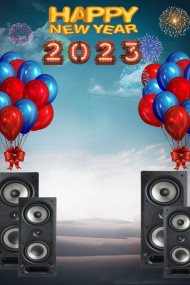 2023 speaker new year editing background