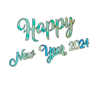 2024 Happy New Year Text Png Image