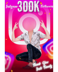 300k Followers Completed Without face Cb background Free