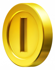 3D gold coin png transparent images