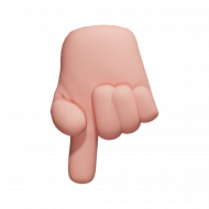 3d hand downpng transparent image