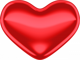3D heart shape png transparent background