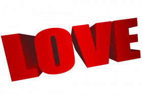 3D love text png hd, Full hd 3d love  transparent background