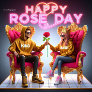 3D Rose Day Name Art Photo Editing Image Download