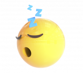3d sleeping emoji transparent background