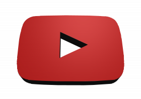 3D youtube logo png transparent background