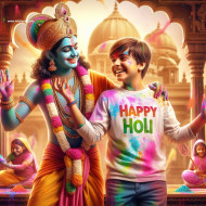 4k Holi Ai Photo Editing Image Download