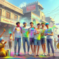 6 Friends Holi Ai Editing image download