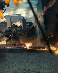 Action poster photo editing background