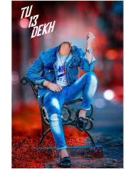 Attitude boy face cut cb background