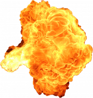 big fire ball explosion png image