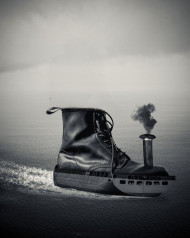 Big shoes photo editing backgrounds