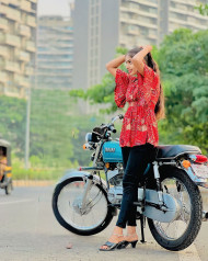 Bike ith girl cb background images