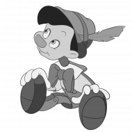 black and white pinocchio trace by iwannadrawgood db642pn