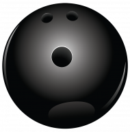 Black Bowling Ball PNG Vector Clipart