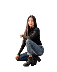 Black Dress Girl Png For Editing