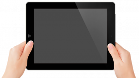Black tablet in hand png images,Tablet transparent images