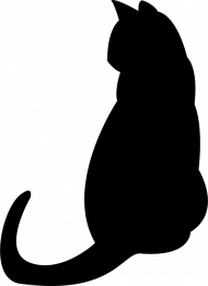 Black  Transparent Background Cat Png, Png Download