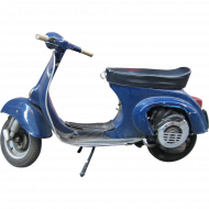 Blue Motor Scooter