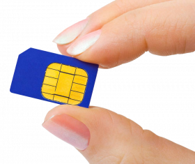 Blue sim card png hd,Sim card transparent background