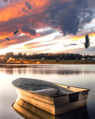 Boat photo editing background