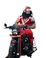 Bullet bike santa claus png images