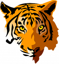 Cartoon tiger transparent png image