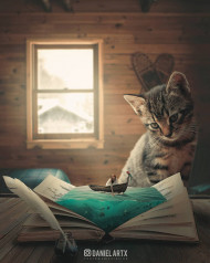 cat  editing background